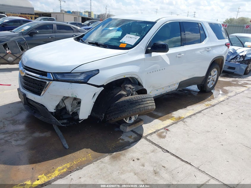 2023 Chevrolet Traverse Fwd Ls white other gasoline 1GNERFKW4PJ266410 photo #3