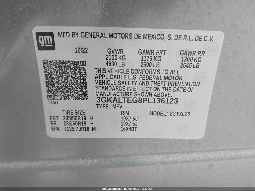2023 GMC TERRAIN AWD SLE - 3GKALTEG8PL136123