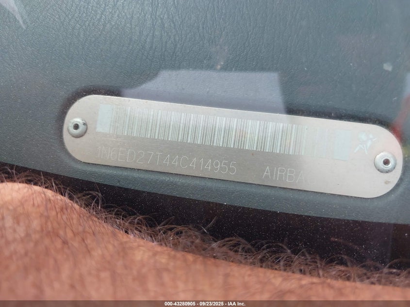 2004 Nissan Frontier Xe-V6 VIN: 1N6ED27T44C414955 Lot: 43280905