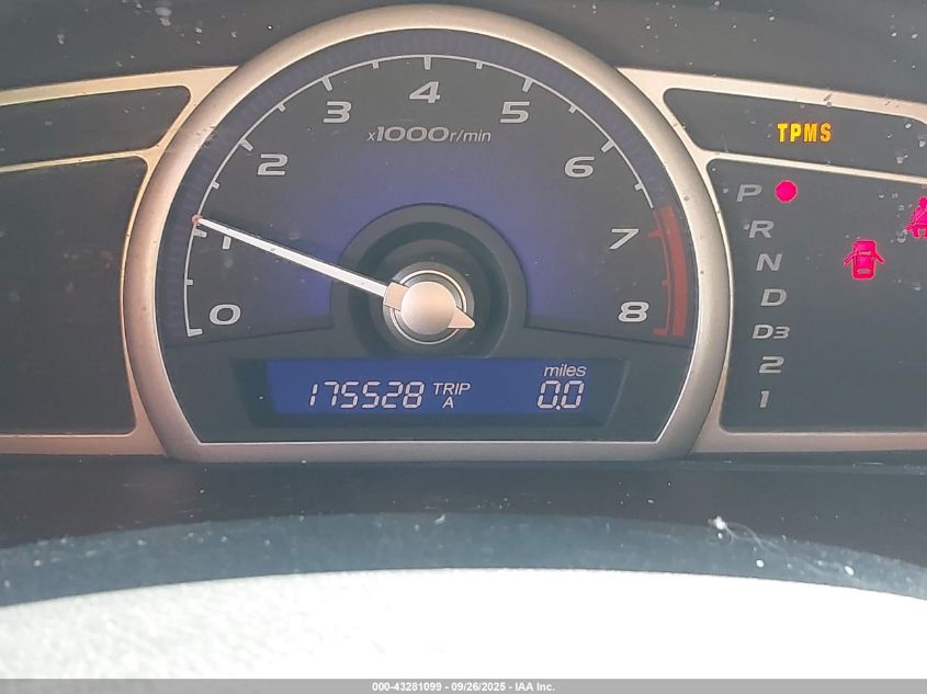 2008 Honda Civic Lx VIN: 1HGFA16548L093732 Lot: 43281099