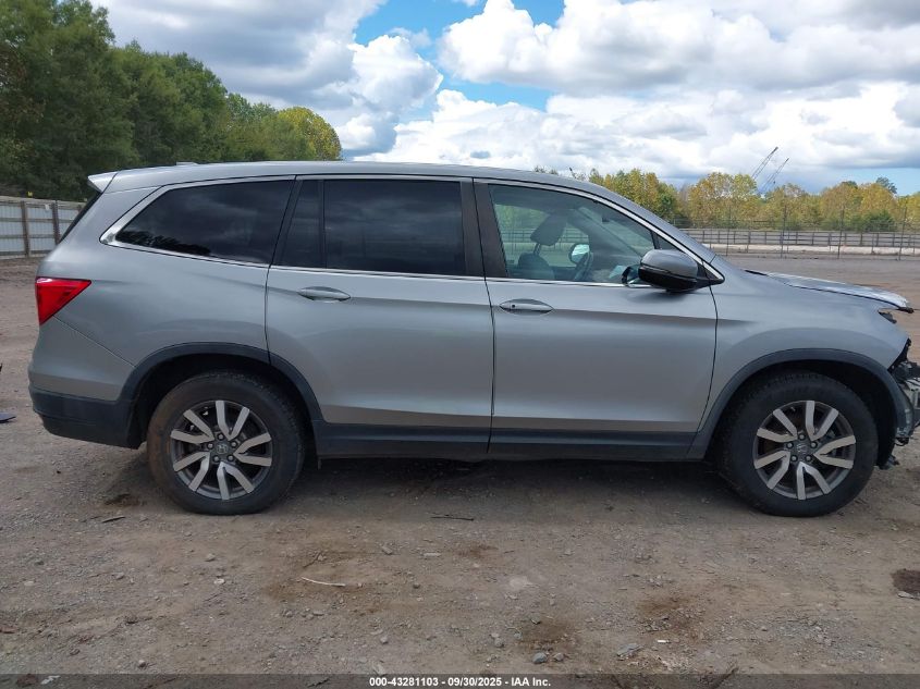 2019 Honda Pilot Ex-L VIN: 5FNYF5H57KB031636 Lot: 43281103