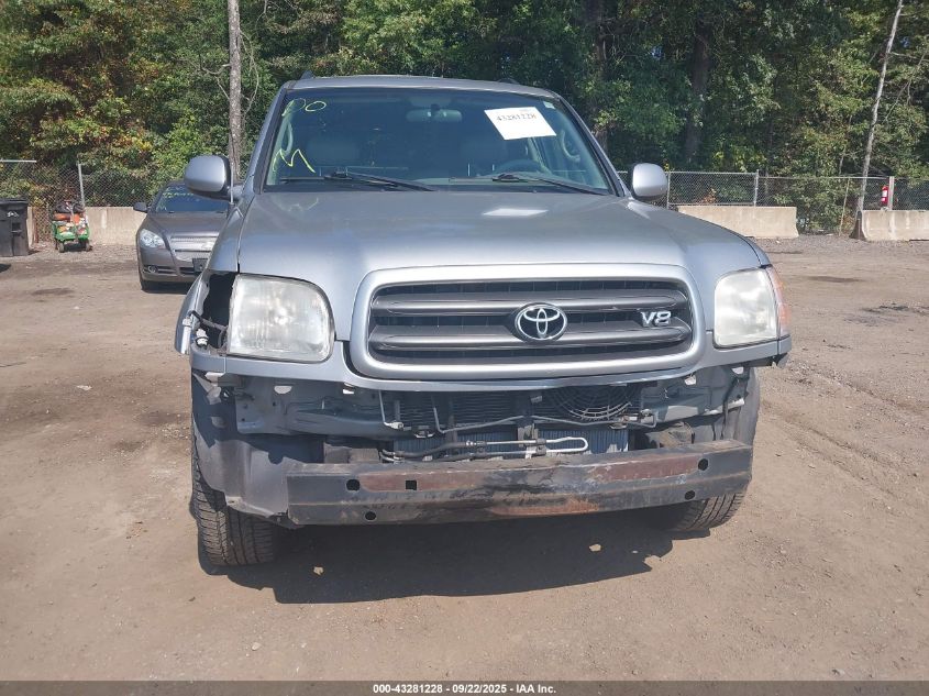 2003 Toyota Sequoia Sr5 V8 VIN: 5TDBT44A73S204886 Lot: 43281228