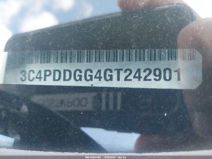 2016 Dodge Journey Crossroad Plus VIN: 3C4PDDGG4GT242901 Lot: 43281382