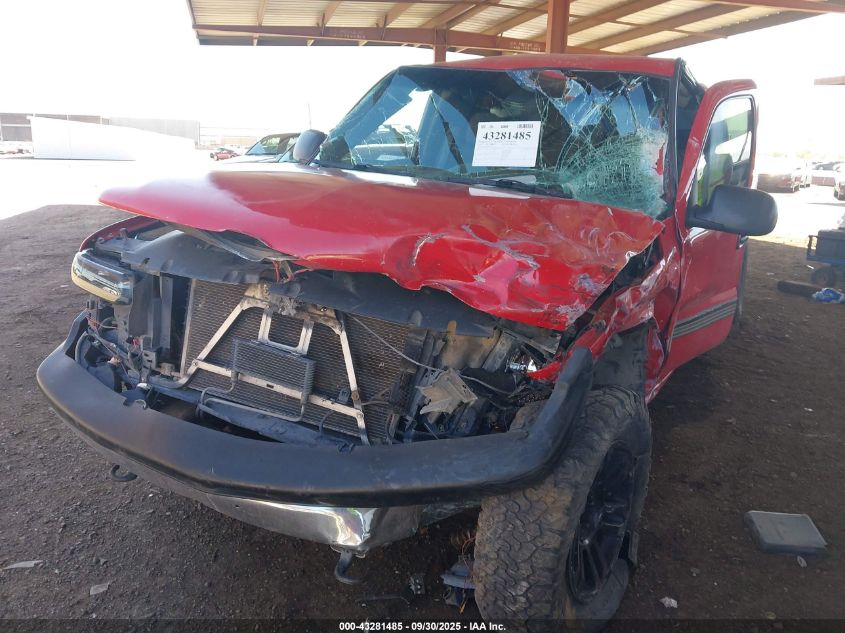 2001 Chevrolet Silverado 1500 Ls VIN: 1GCEK19V91E275553 Lot: 43281485