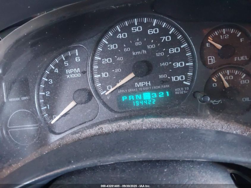 2001 Chevrolet Silverado 1500 Ls VIN: 1GCEK19V91E275553 Lot: 43281485