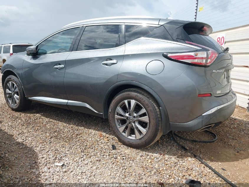 2015 Nissan Murano Sl VIN: 5N1AZ2MG4FN242245 Lot: 43281536