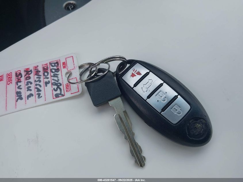 2012 Nissan Murano Sl VIN: JN8AZ1MWXCW208553 Lot: 43281547