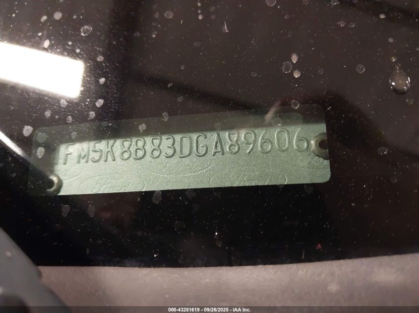 2013 Ford Explorer VIN: 1FM5K8B83DGA89606 Lot: 43281619