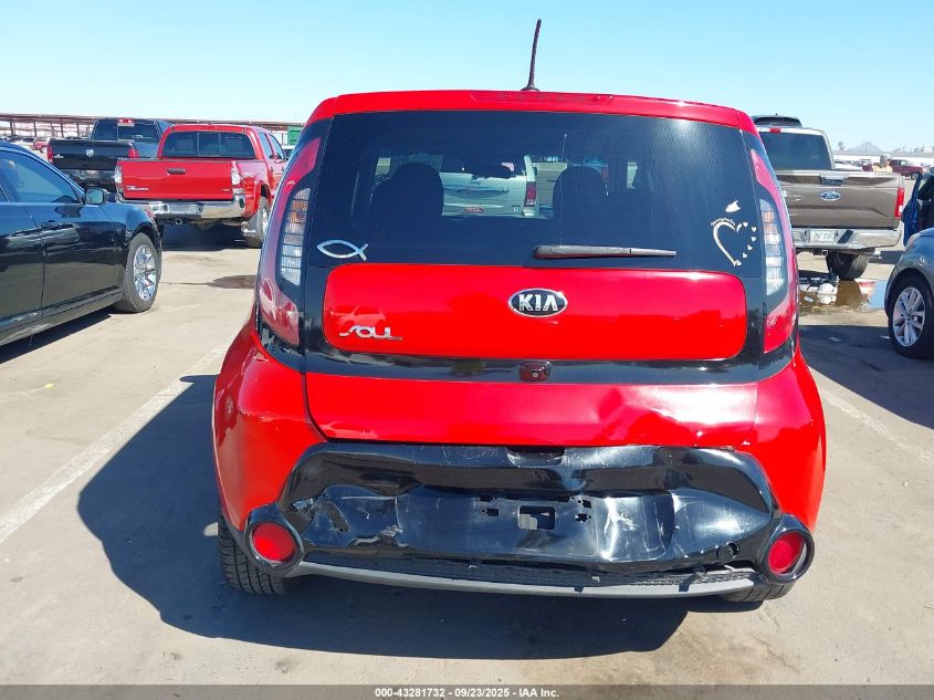 2016 Kia Soul + VIN: KNDJP3A56G7846338 Lot: 43281732