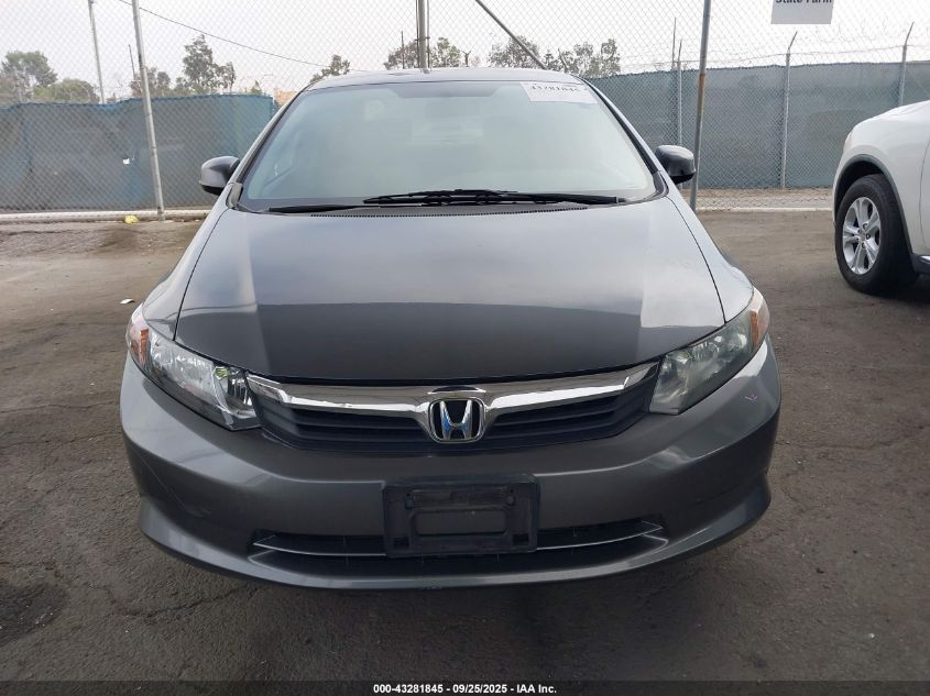 2012 Honda Civic Natural Gas VIN: 19XFB5F59CE000949 Lot: 43281845