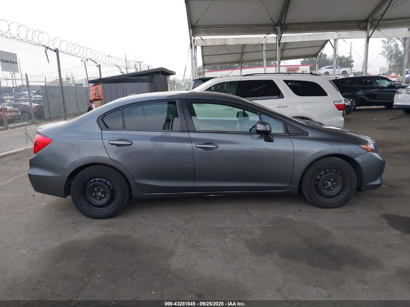 2012 Honda Civic Natural Gas VIN: 19XFB5F59CE000949 Lot: 43281845