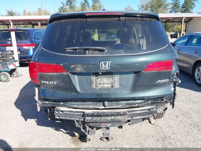 2016 Honda Pilot Ex-L VIN: 5FNYF6H88GB005439 Lot: 43281857