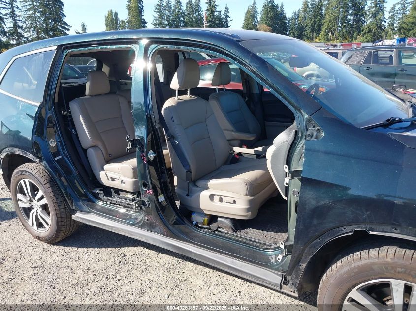 2016 Honda Pilot Ex-L VIN: 5FNYF6H88GB005439 Lot: 43281857