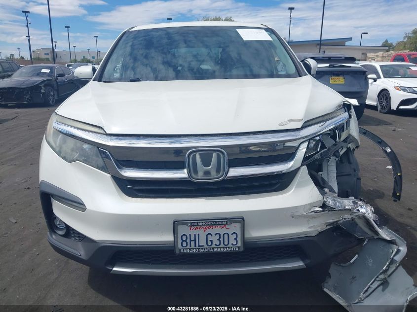 2019 Honda Pilot Ex-L VIN: 5FNYF6H54KB047279 Lot: 43281886