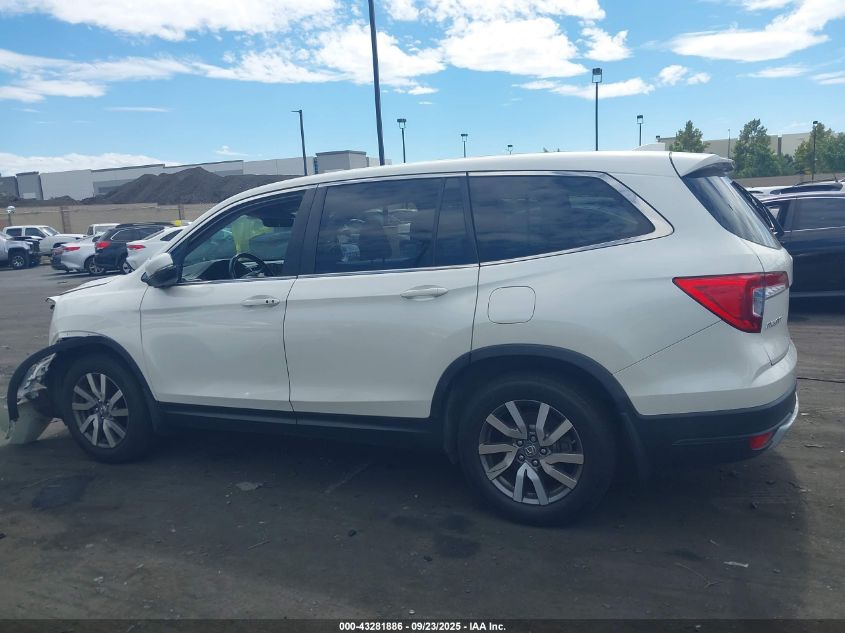 2019 Honda Pilot Ex-L VIN: 5FNYF6H54KB047279 Lot: 43281886