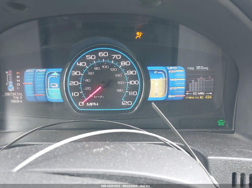 2010 Ford Fusion Hybrid VIN: 3FADP0L32AR295841 Lot: 43281932