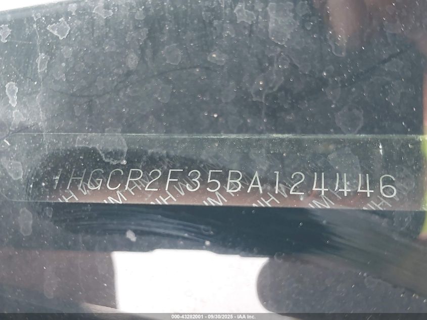 2011 Honda Accord 2.4 Lx VIN: 1HGCP2F35BA124446 Lot: 43282001