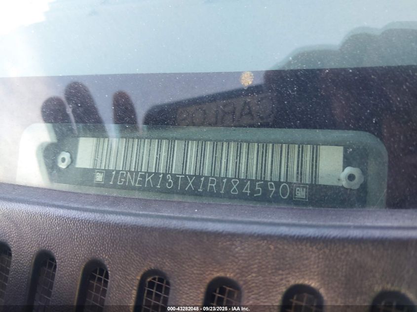 2001 Chevrolet Tahoe Ls VIN: 1GNEK13TX1R184590 Lot: 43282048