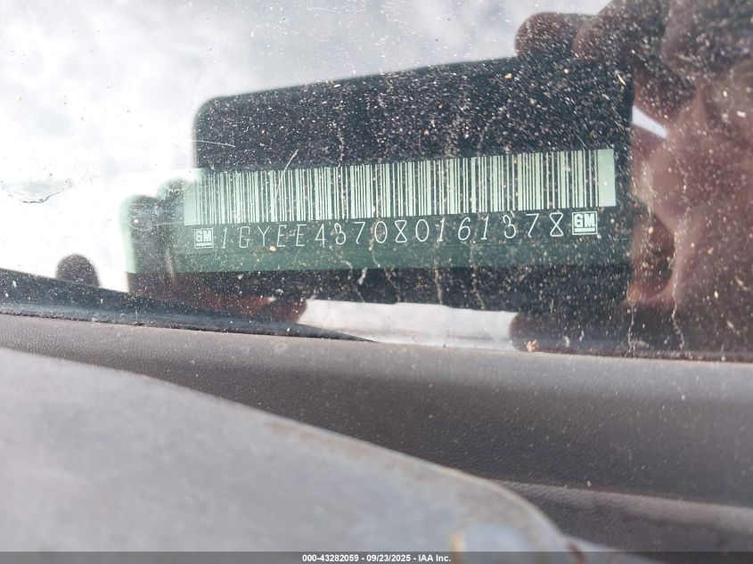 2008 Cadillac Srx V6 VIN: 1GYEE437080161378 Lot: 43282059