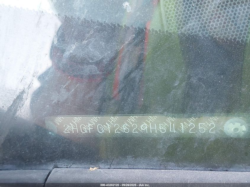 2009 Honda Civic Lx VIN: 2HGFG12629H541252 Lot: 43282120