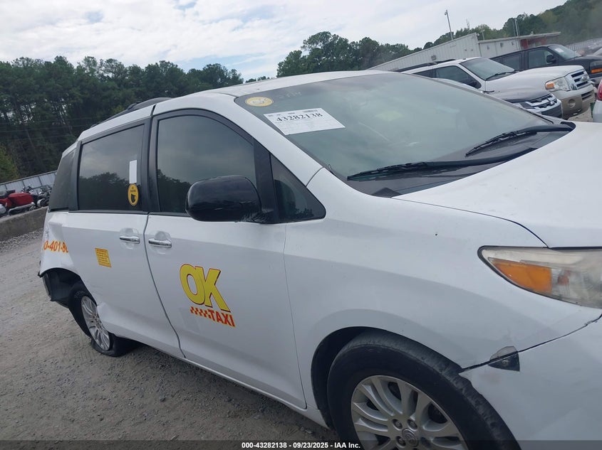 2014 Toyota Sienna Xle V6 8 Passenger VIN: 5TDYK3DC7ES446430 Lot: 43282138