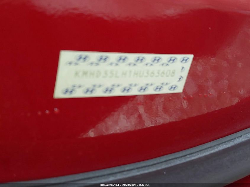 2017 Hyundai Elantra Gt VIN: KMHD35LH1HU363608 Lot: 43282144