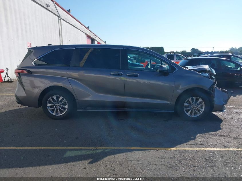 2021 Toyota Sienna Le VIN: 5TDKRKEC2MS016247 Lot: 43282256
