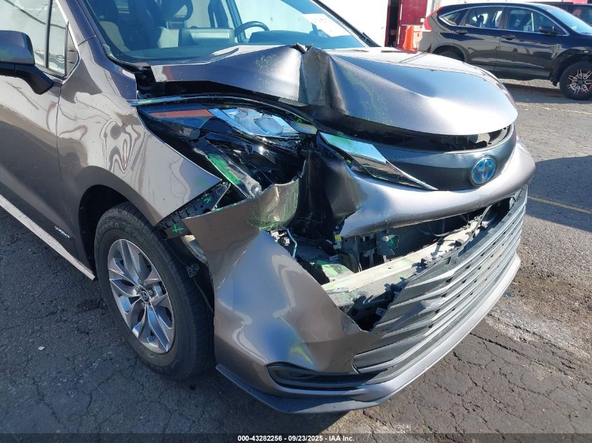 2021 Toyota Sienna Le VIN: 5TDKRKEC2MS016247 Lot: 43282256