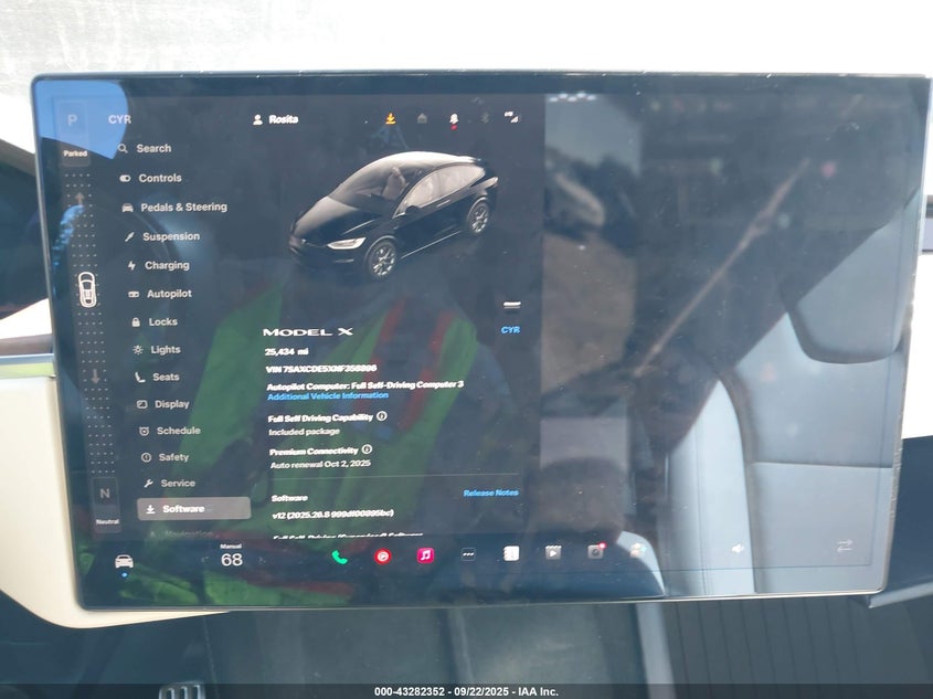 2022 Tesla Model X Dual Motor All-Wheel Drive/Plaid Tri Motor All-Wheel Drive VIN: 7SAXCDE5XNF358896 Lot: 43282352