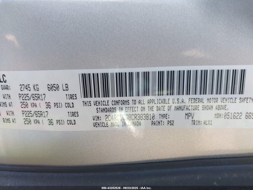 2C4RC1CG8CR383810 2012 CHRYSLER TOWN & COUNTRY photo no. 9