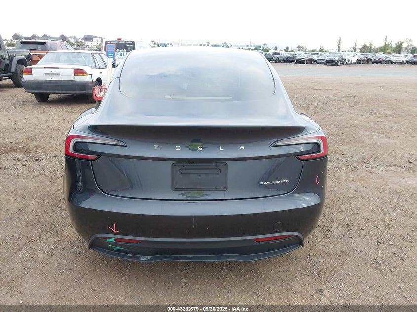 2025 Tesla Model 3 Long Range All-Wheel Drive VIN: 5YJ3E1EB3SF881960 Lot: 43282679