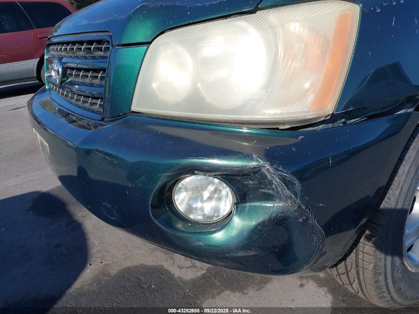 2003 Toyota Highlander Limited V6 VIN: JTEGF21A230115666 Lot: 43282688