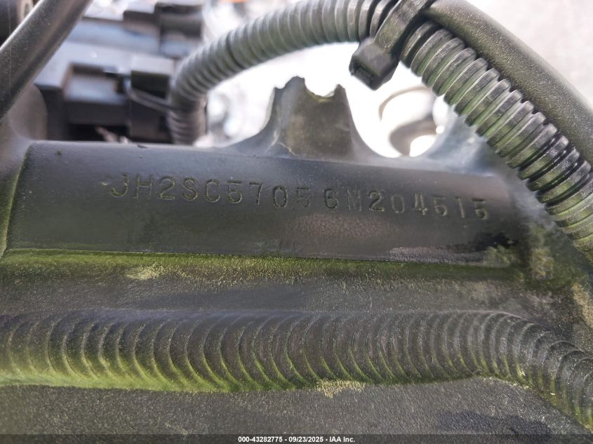 2006 Honda Cbr1000 Rr VIN: JH2SC57056M204515 Lot: 43282775