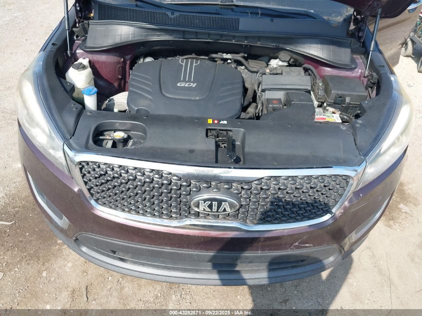 2016 Kia Sorento 3.3L Lx VIN: 5XYPG4A5XGG037458 Lot: 43282871