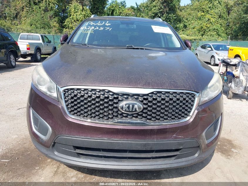 2016 Kia Sorento 3.3L Lx VIN: 5XYPG4A5XGG037458 Lot: 43282871