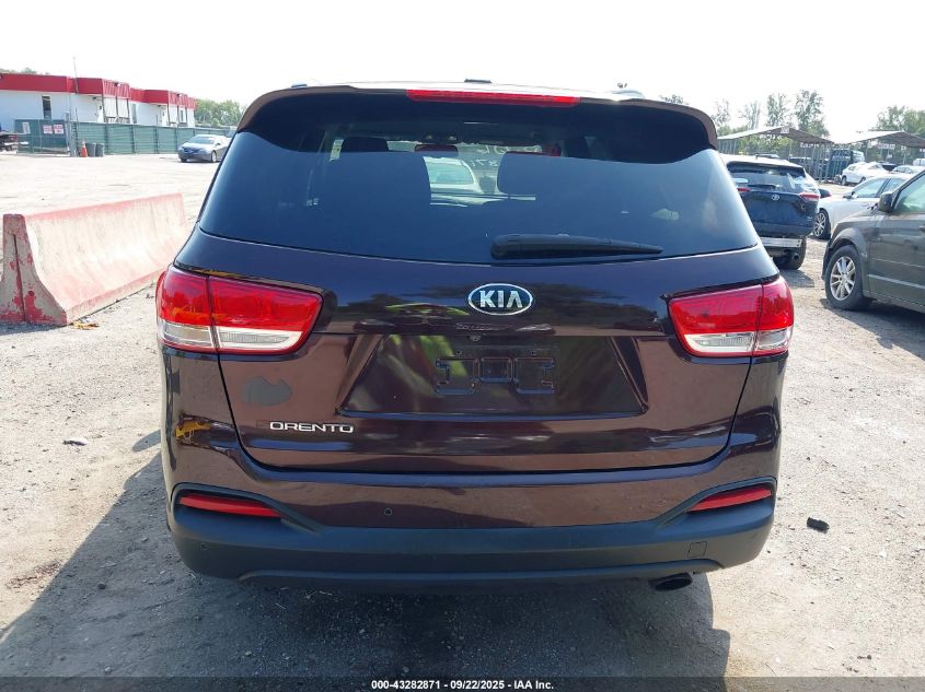 2016 Kia Sorento 3.3L Lx VIN: 5XYPG4A5XGG037458 Lot: 43282871