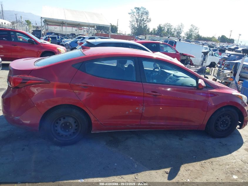 2016 Hyundai Elantra Se VIN: KMHDH4AE5GU581201 Lot: 43283066