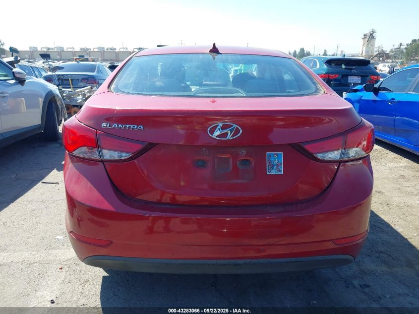 2016 Hyundai Elantra Se VIN: KMHDH4AE5GU581201 Lot: 43283066