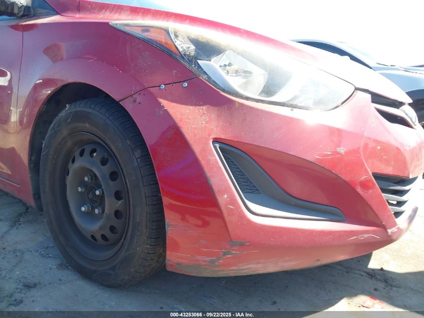 2016 Hyundai Elantra Se VIN: KMHDH4AE5GU581201 Lot: 43283066