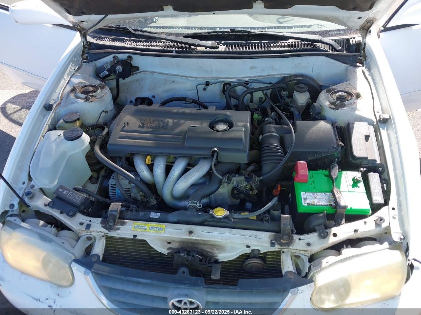 2002 Toyota Corolla Le VIN: 1NXBR12E52Z568295 Lot: 43283123