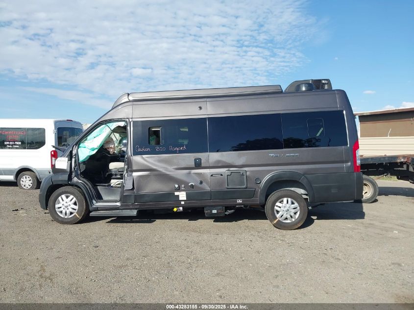 2021 Ram Promaster 3500 Window Van High Roof 159 Wb Ext VIN: 3C6MRVUG3ME590422 Lot: 43283155