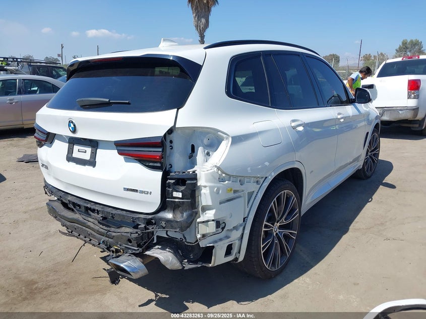 2022 BMW X3 SDRIVE30I - 5UX43DP06N9L16249