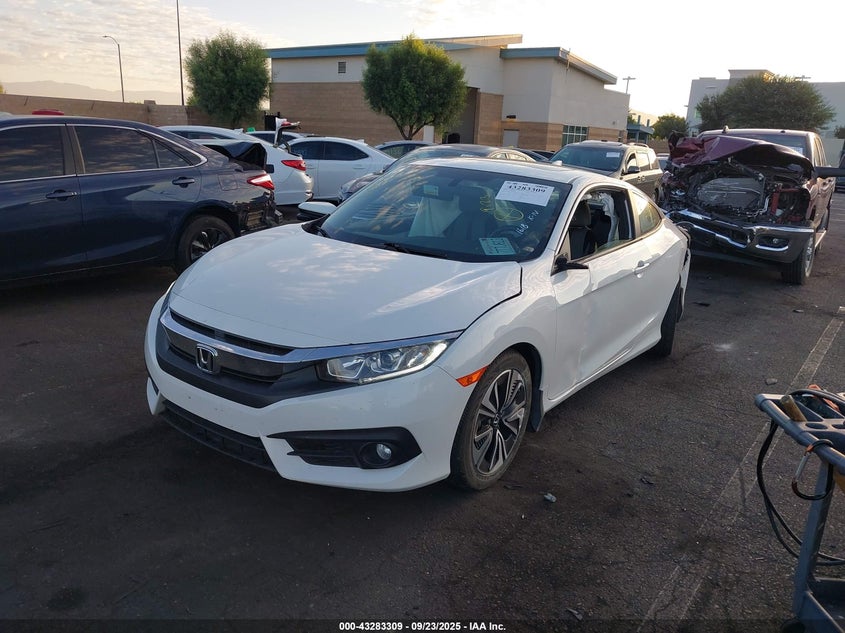 2016 Honda Civic Ex-T white coupe gasoline 2HGFC3B37GH351618 photo #3