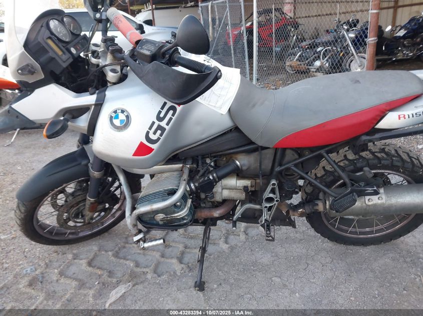 2004 BMW R1150 Gs Adventure VIN: WB10492A24ZH31822 Lot: 43283394