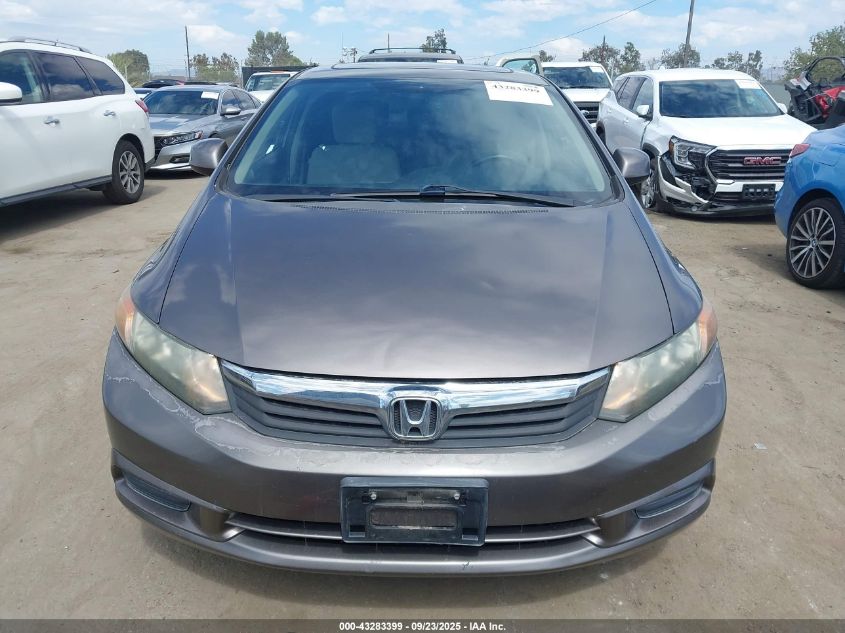 2012 Honda Civic Ex VIN: 19XFB2F8XCE326803 Lot: 43283399