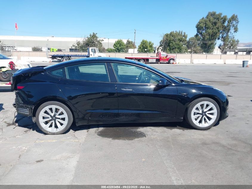 2022 Tesla Model 3 Long Range Dual Motor All-Wheel Drive VIN: 5YJ3E1EB9NF297289 Lot: 43283494