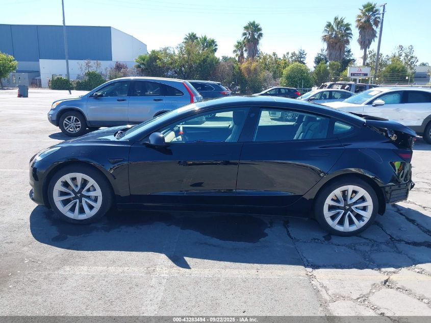 2022 Tesla Model 3 Long Range Dual Motor All-Wheel Drive VIN: 5YJ3E1EB9NF297289 Lot: 43283494