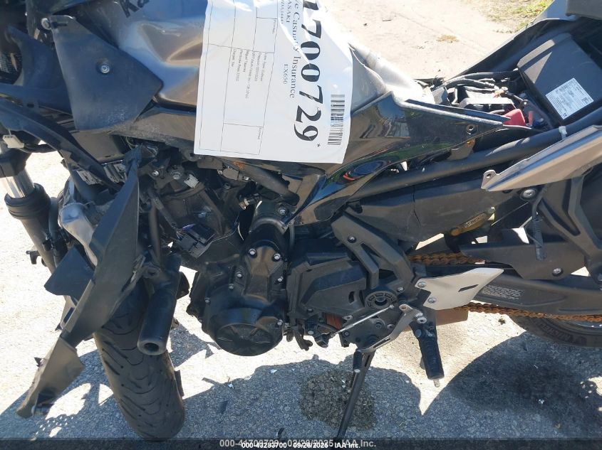 2021 Kawasaki Ex650 N VIN: ML5EXEN1XMDA34443 Lot: 43283700