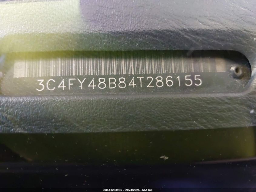 2004 Chrysler Pt Cruiser VIN: 3C4FY48B84T286155 Lot: 43283965