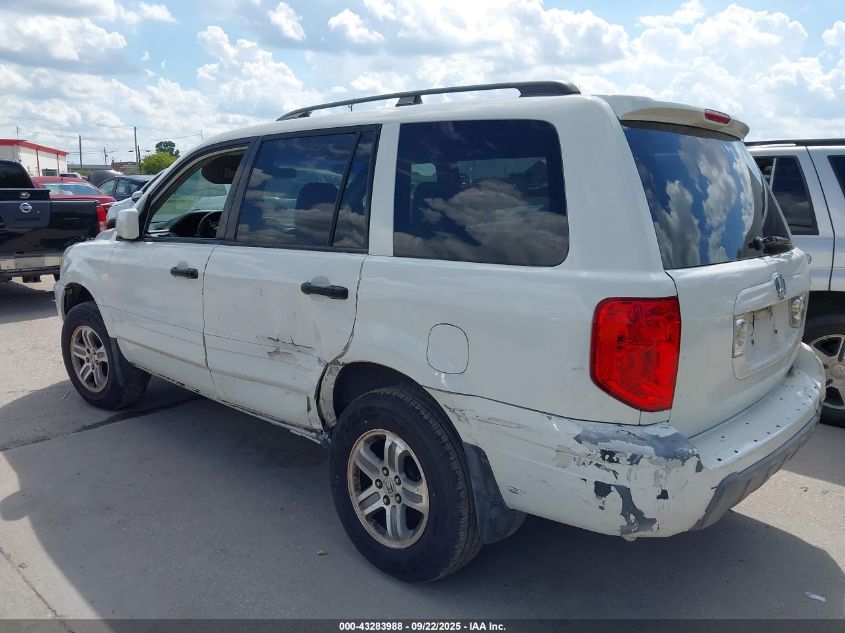 2003 Honda Pilot Ex-L VIN: 2HKYF18613H589292 Lot: 43283988